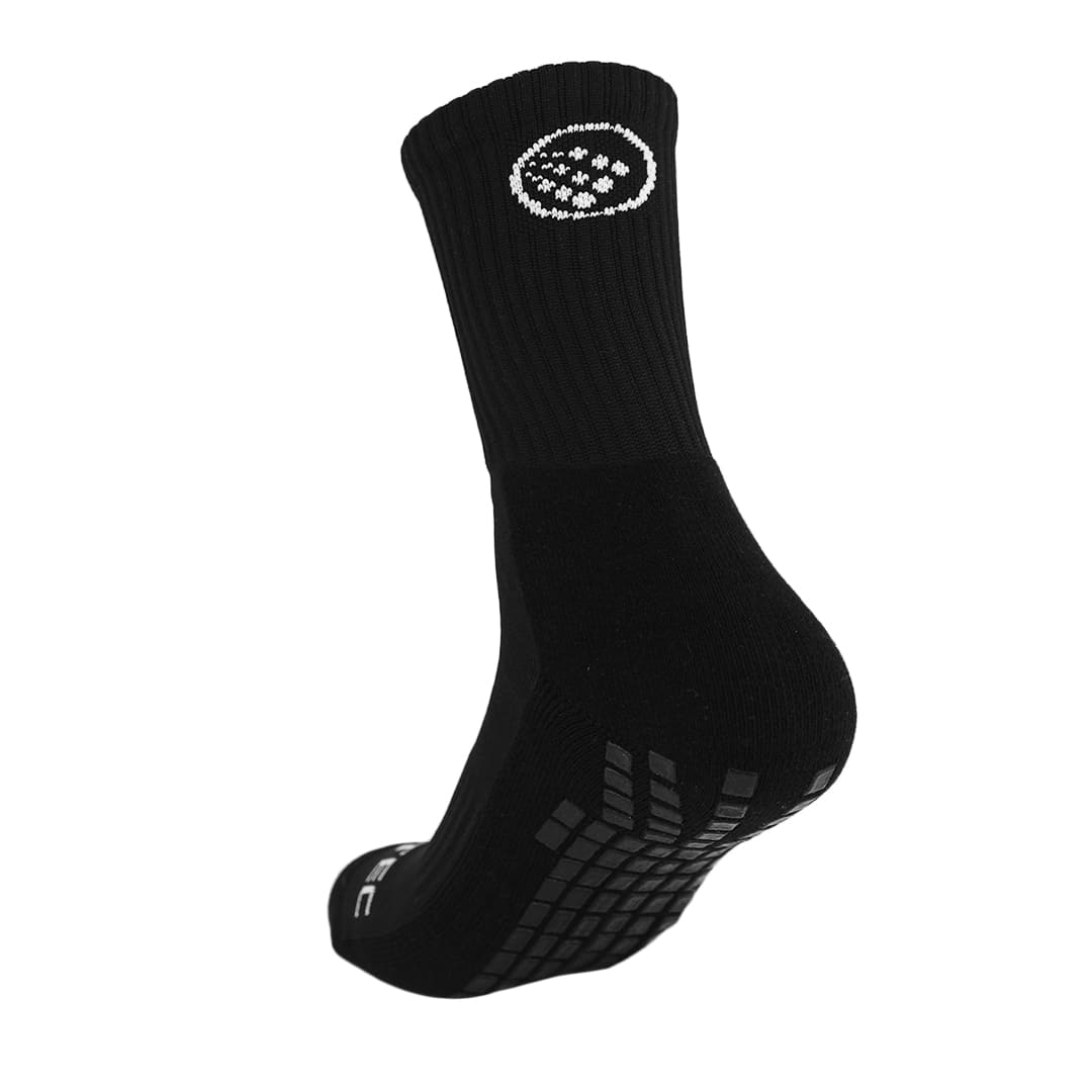 Griptec Full Length Grip Socks Black – back view