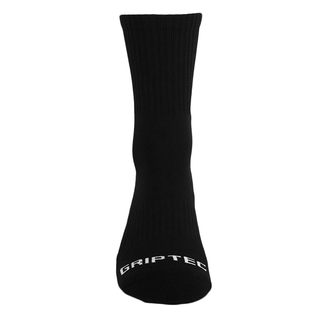 Griptec Full Length Grip Socks Black – front view