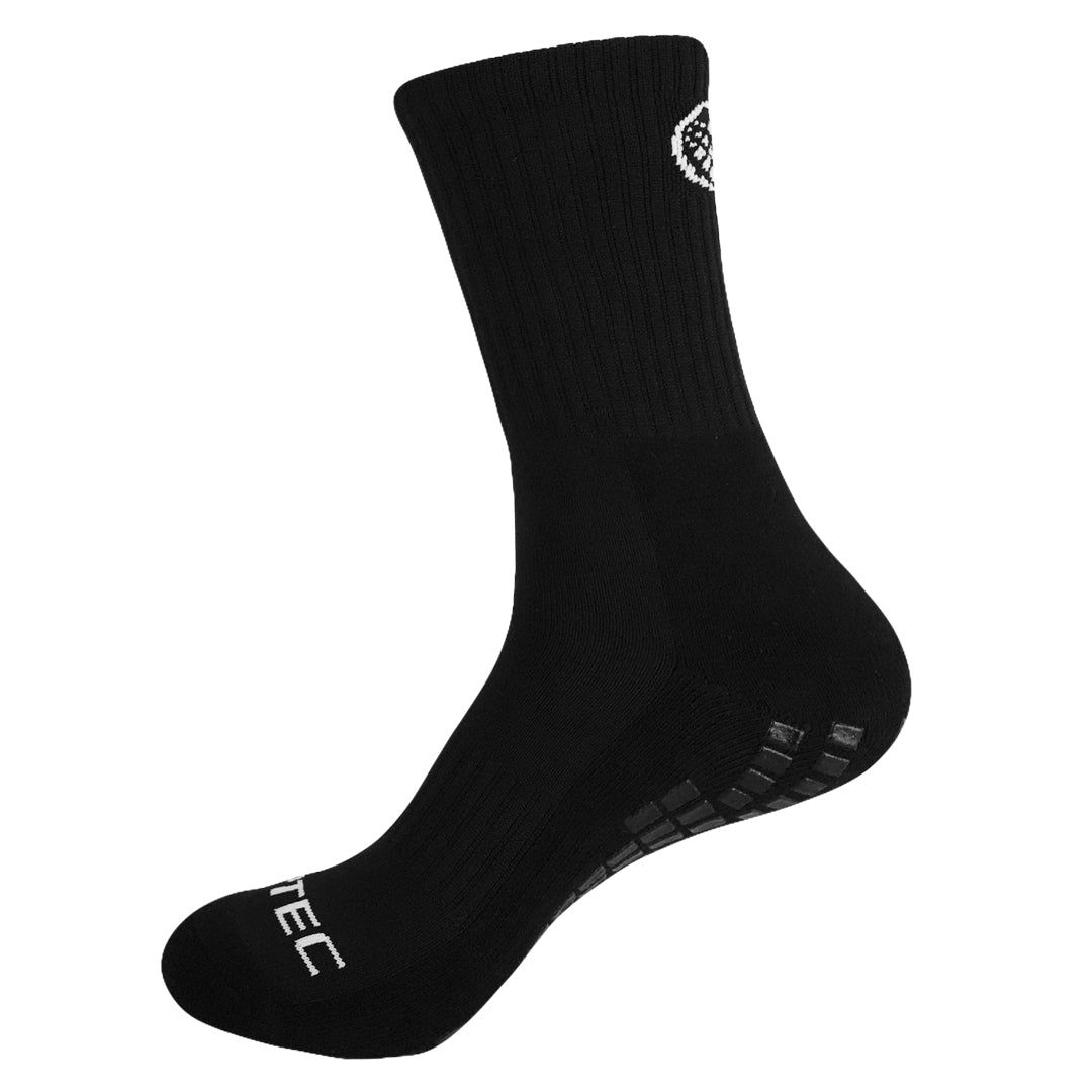 Griptec Full Length Grip Socks Black – side view