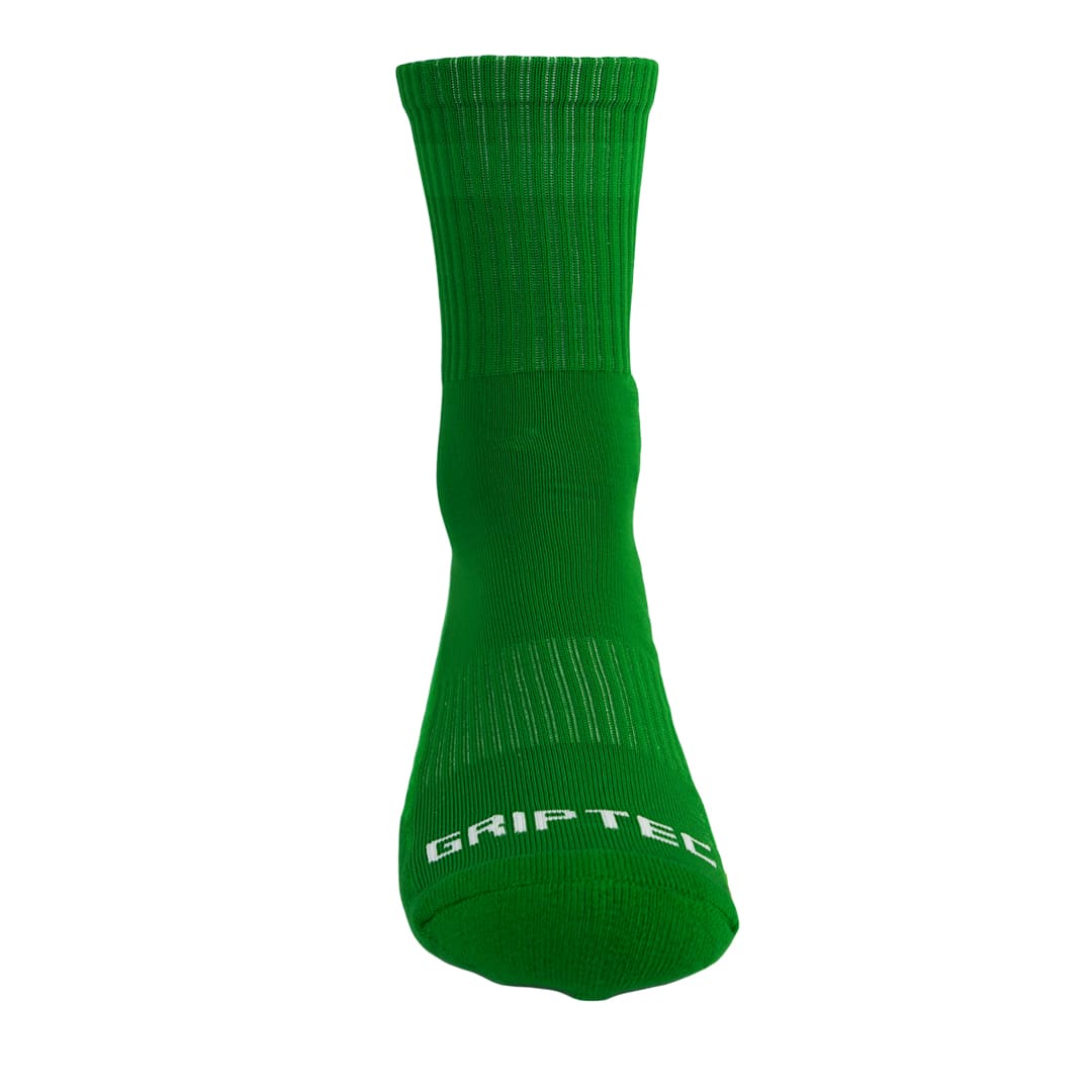 Griptec Full Length Grip Socks Green – front view