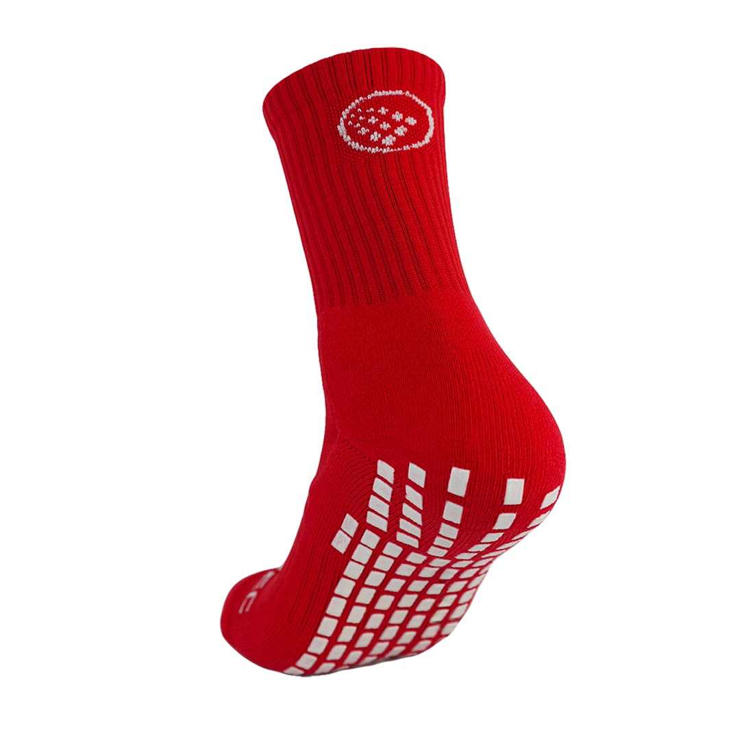 Griptec Full Length Grip Socks Red – back view