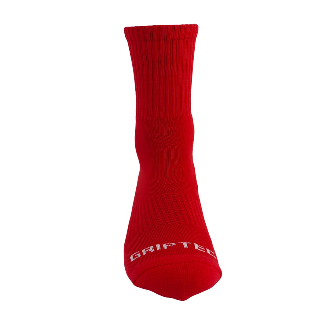 Griptec Full Length Grip Socks Red – front view