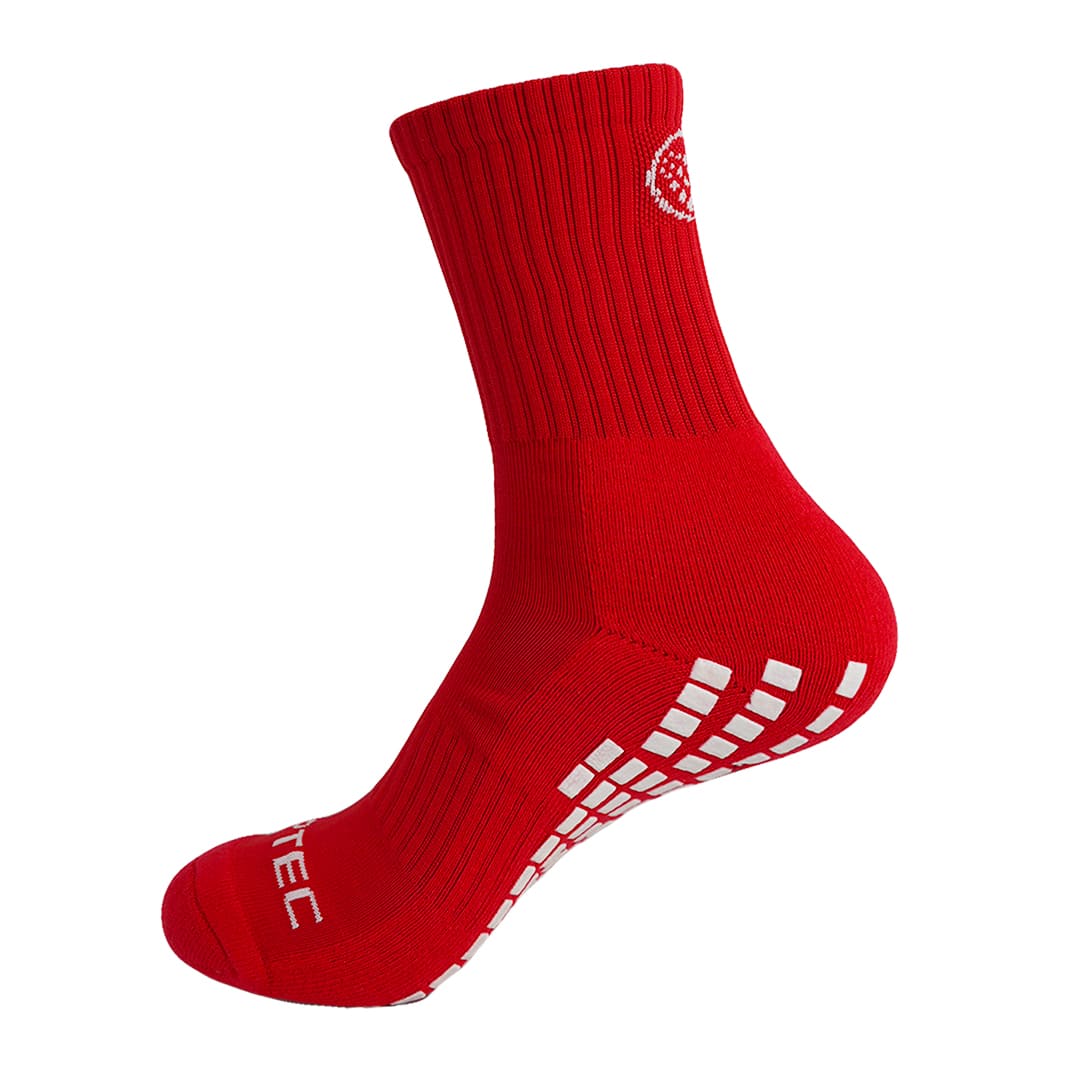 Griptec Full Length Grip Socks Red – side view