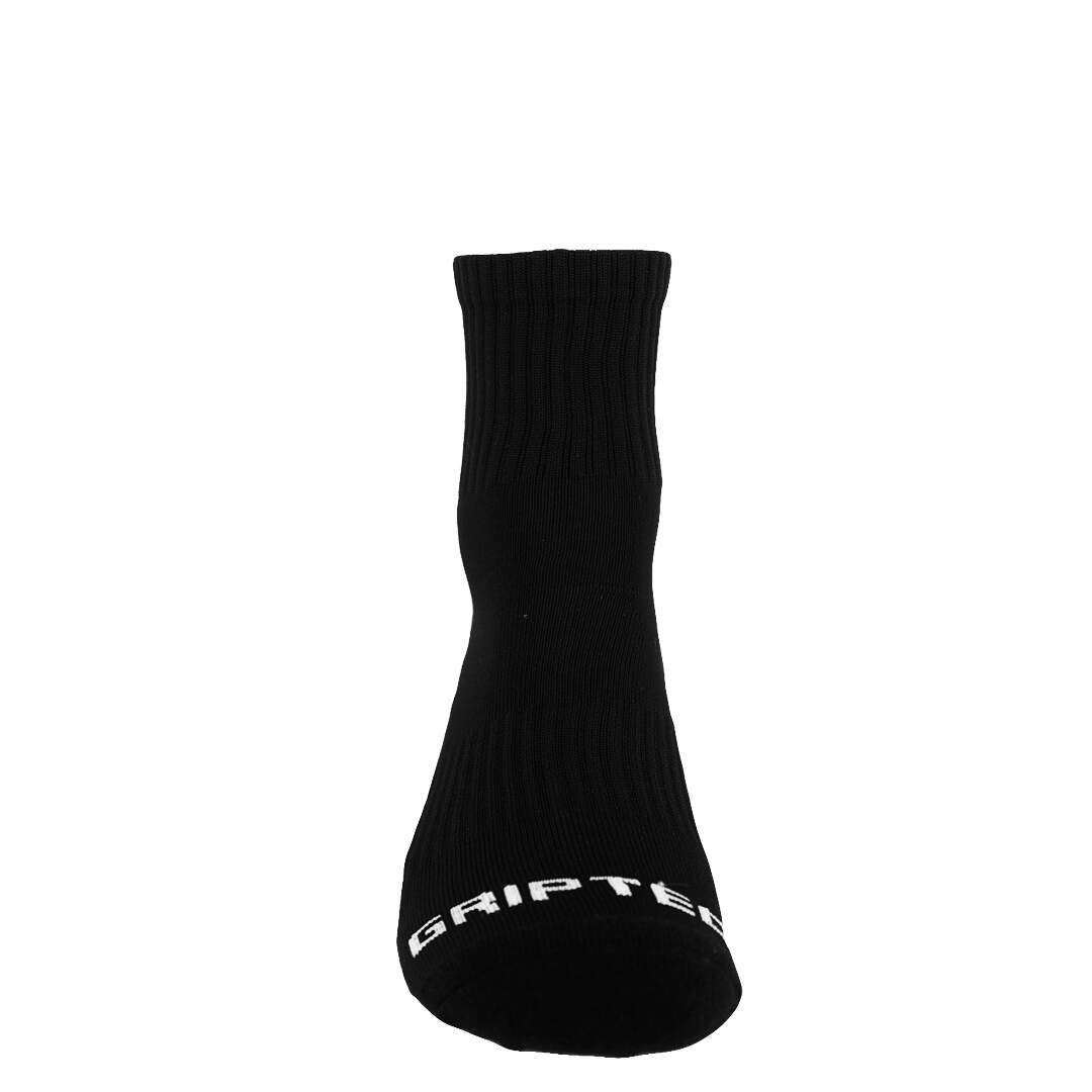 Griptec Half Length Grip Socks Black – front view