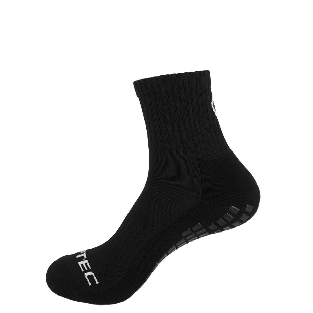 Griptec half length grip socks black side view
