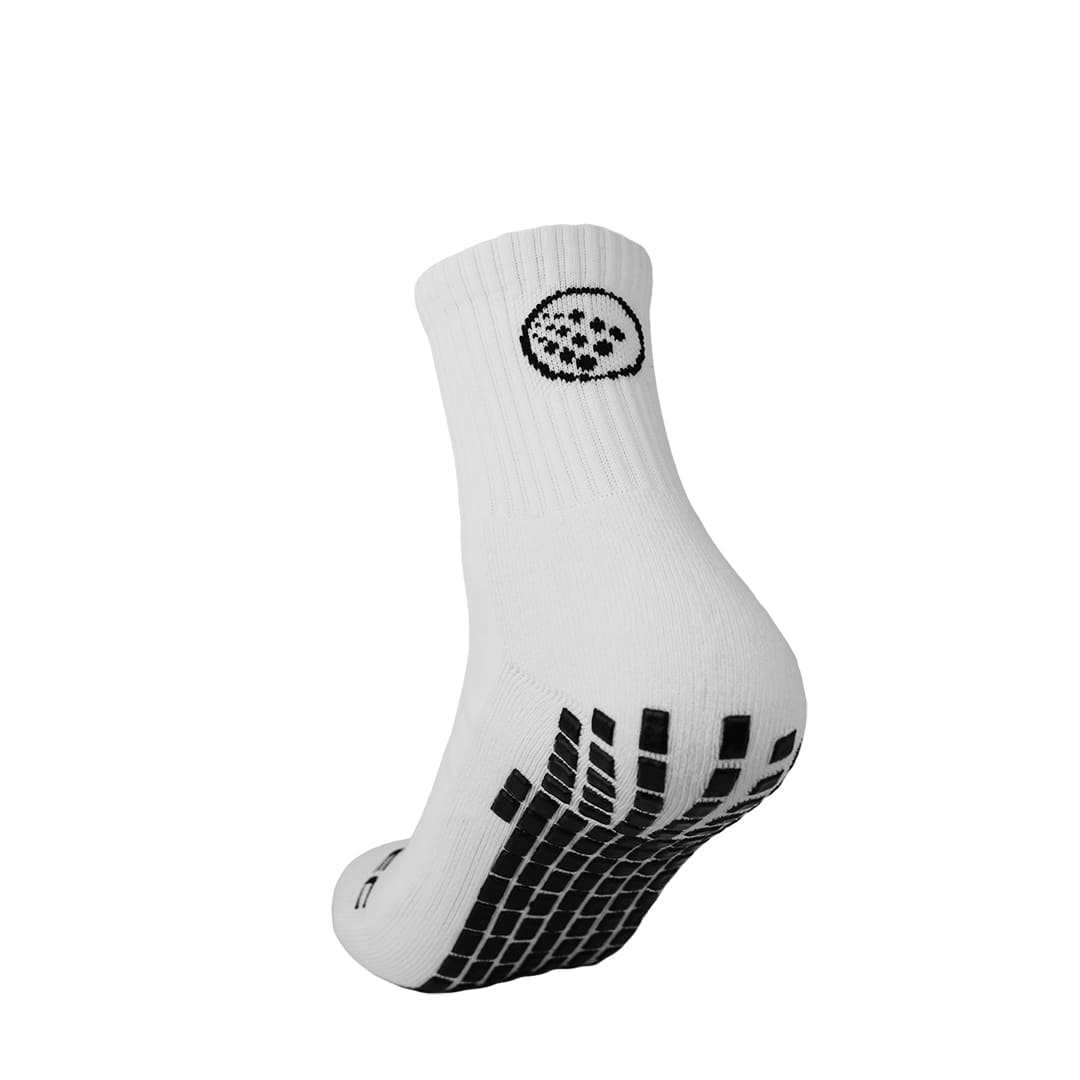 Griptec Half Length Grip Socks White – back view
