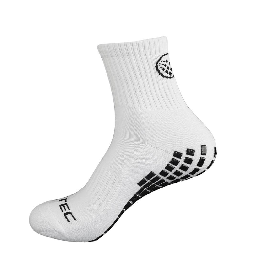 Half Length Grip Socks White – GRIPTEC