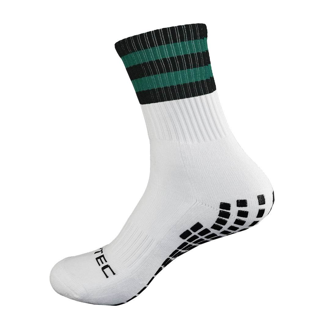 GRIPTEC Grip Socks in black and green, side view