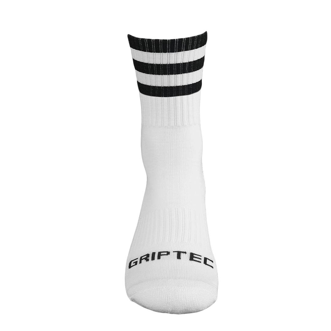 GRIPTEC Grip Socks in black and white, front view