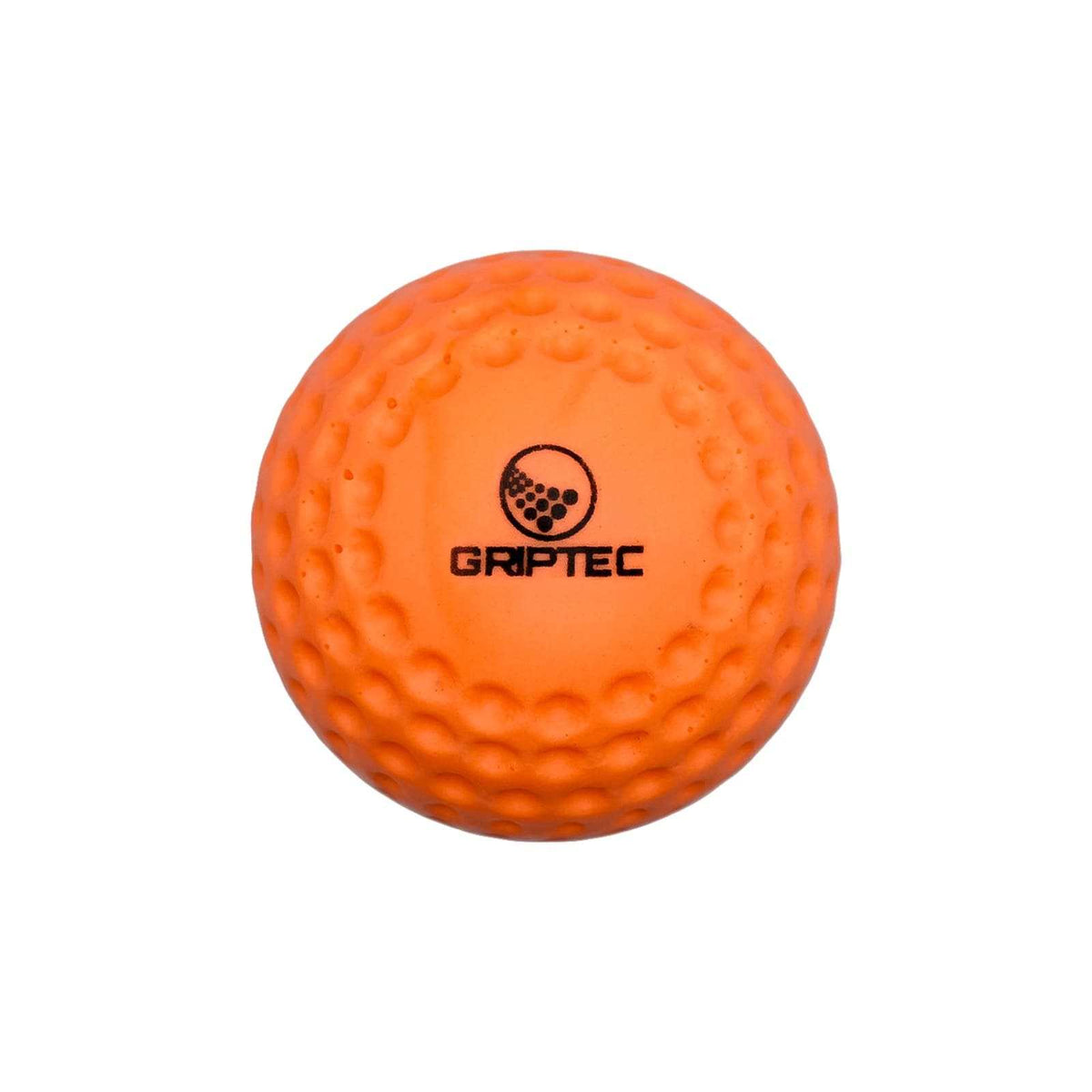 Orange GRIPTEC hurling speed ball, size 5, showing the dimpled surface