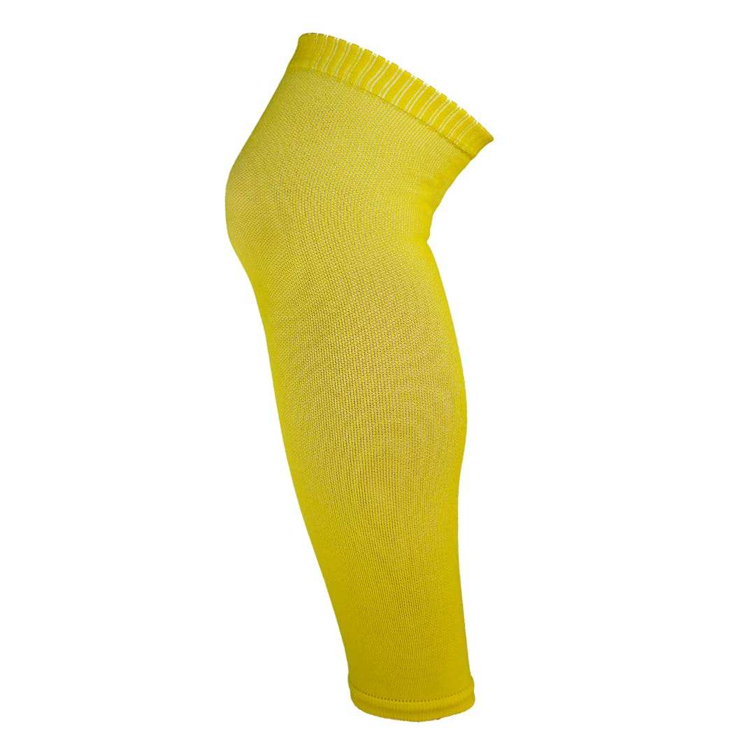 Yellow GRIPTEC sock sleeve, footless design for wearing over grip socks