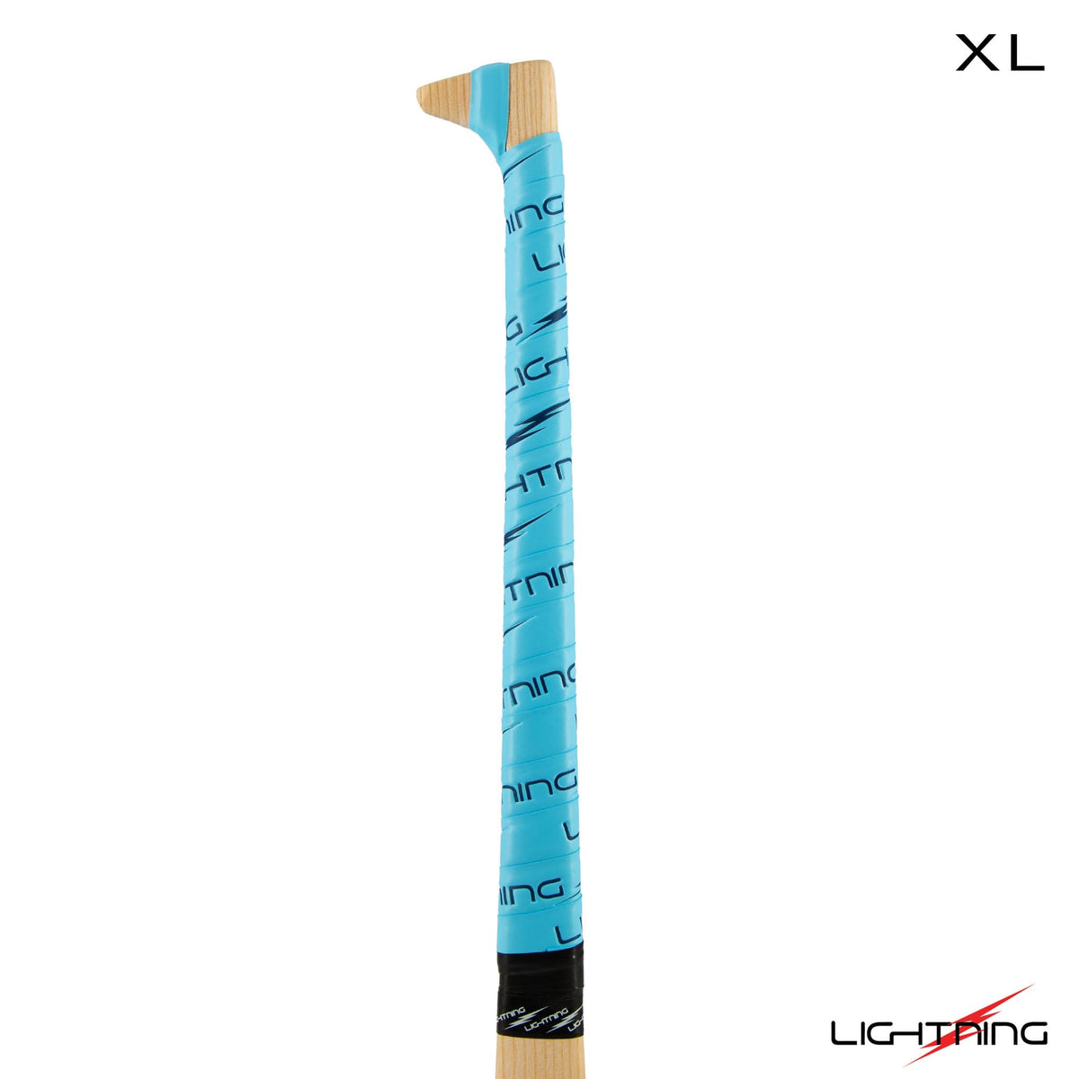 Lightning hurling grips in sky blue and navy, XL length