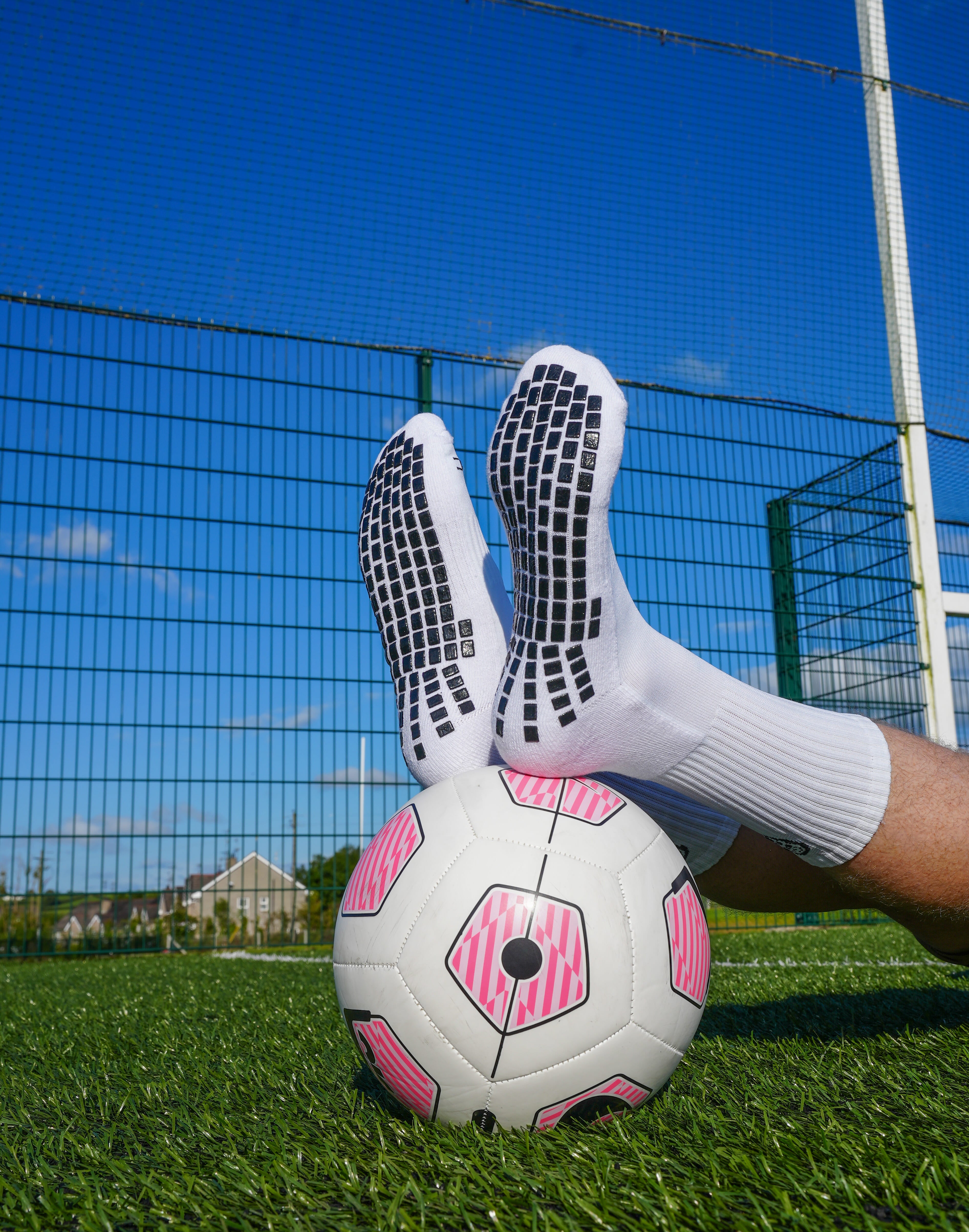 Griptec soccer grip socks with soccer ball