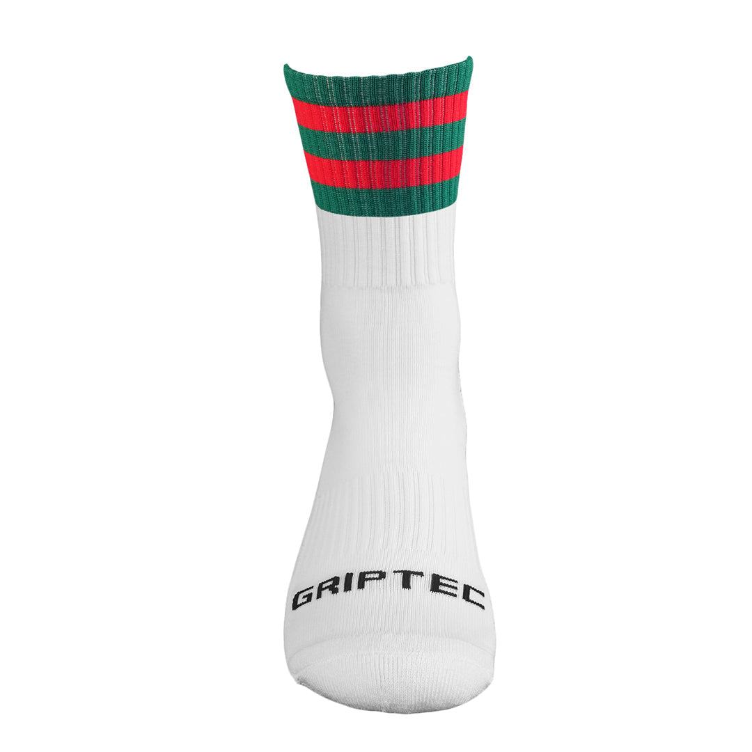 GRIPTEC Grip Socks in green and red, front view