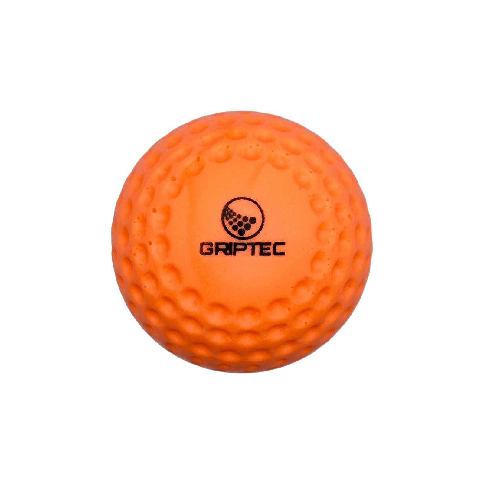 Orange GRIPTEC hurling speed ball, size 5, showing the dimpled surface