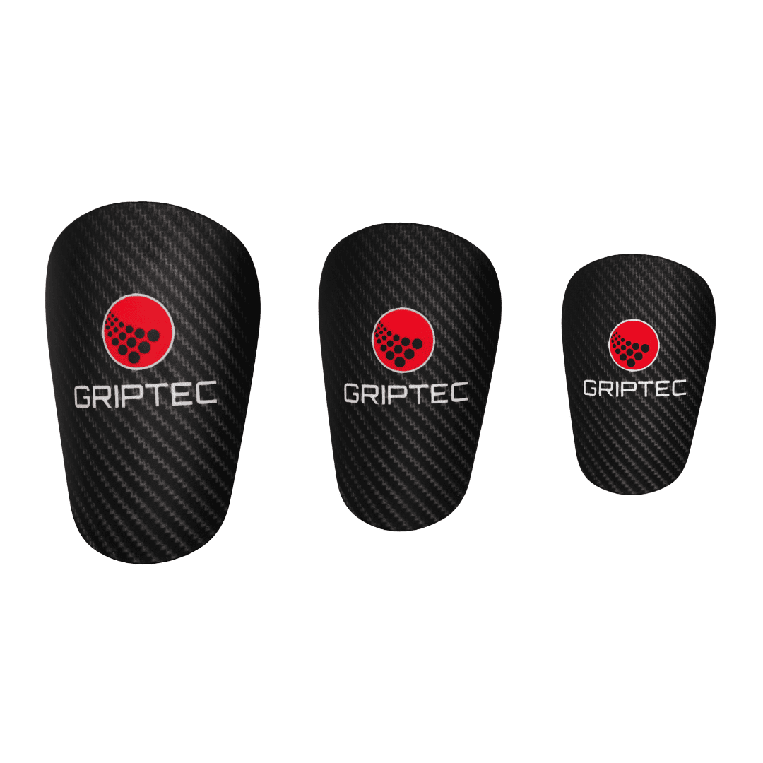 Black GRIPTEC mini shin pads in XS, S and M
