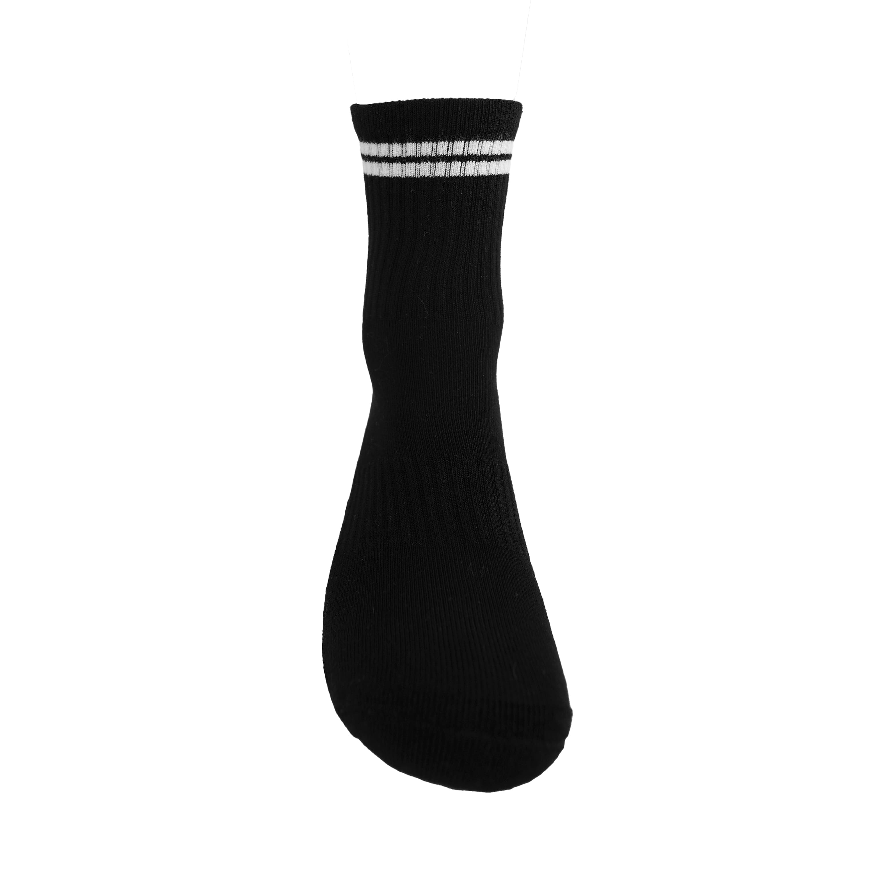 Black and white GRIPTEC pilates grip socks, front view