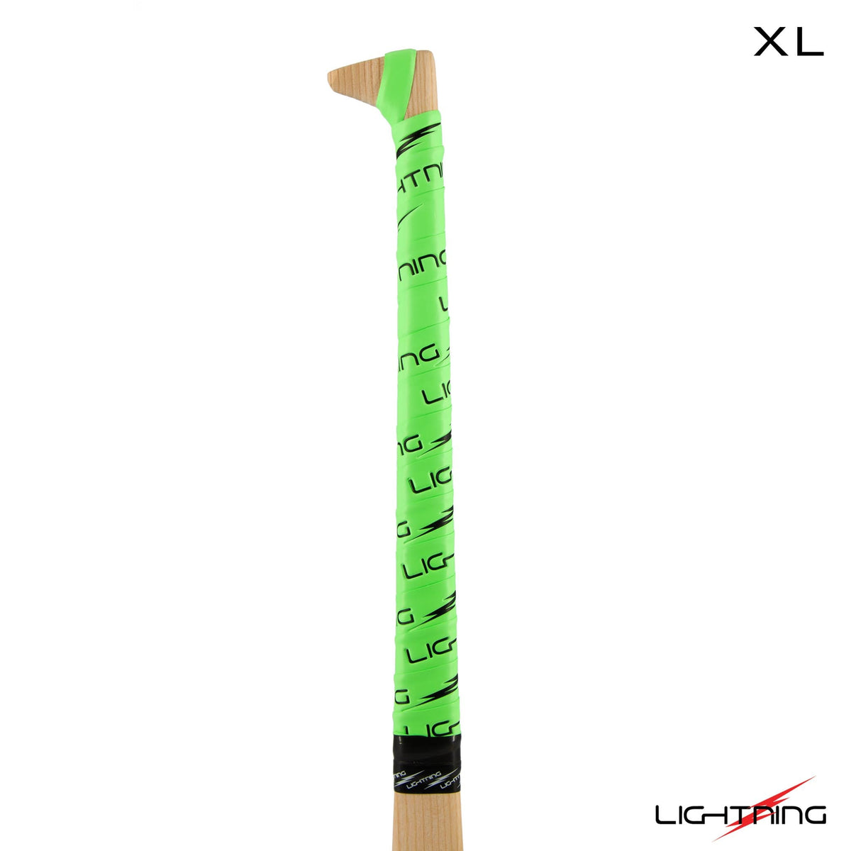Lightning hurling grips in flo green and black, XL length