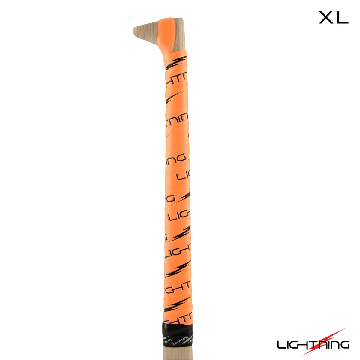 Lightning hurling grips in orange and black, XL length