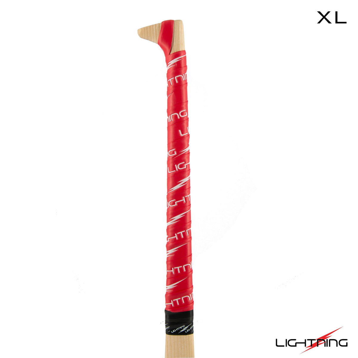 Lightning hurling grips in red and white, XL length