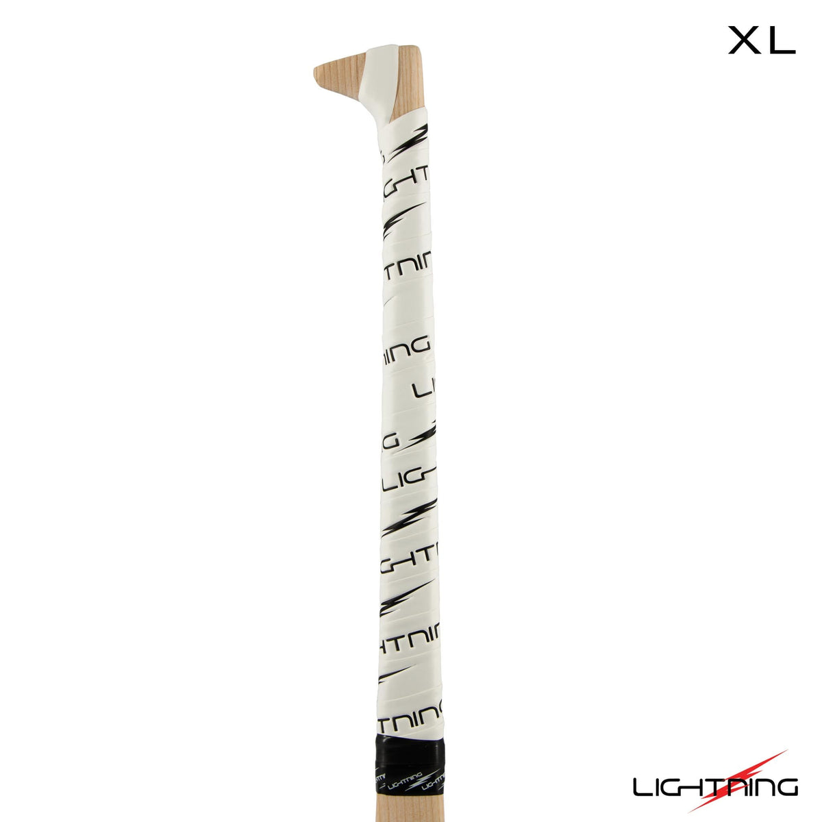 Lightning hurling grips in white and black, XL length